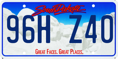 SD license plate 96HZ40