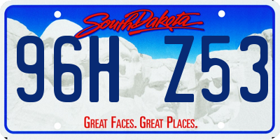 SD license plate 96HZ53