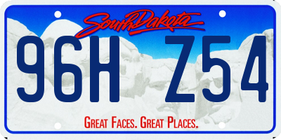 SD license plate 96HZ54