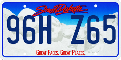 SD license plate 96HZ65