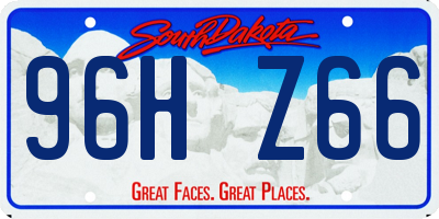 SD license plate 96HZ66