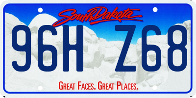 SD license plate 96HZ68