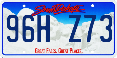 SD license plate 96HZ73