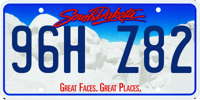SD license plate 96HZ82