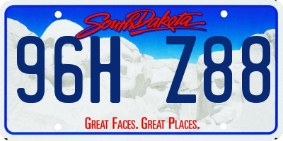 SD license plate 96HZ88