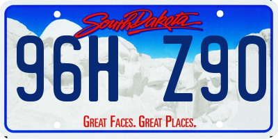 SD license plate 96HZ90
