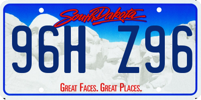 SD license plate 96HZ96