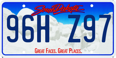 SD license plate 96HZ97