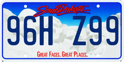 SD license plate 96HZ99