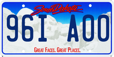SD license plate 96IA00