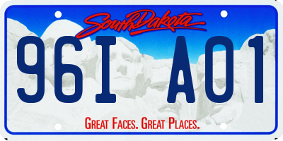 SD license plate 96IA01