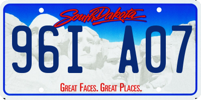 SD license plate 96IA07