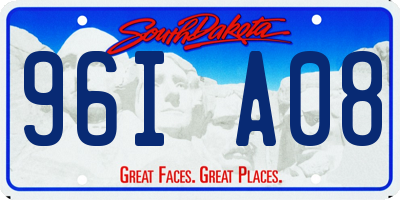 SD license plate 96IA08