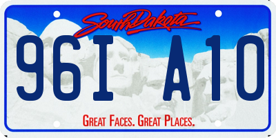 SD license plate 96IA10