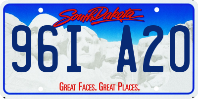 SD license plate 96IA20