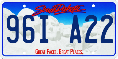 SD license plate 96IA22