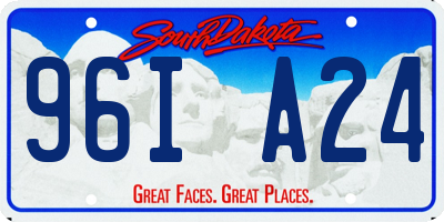 SD license plate 96IA24