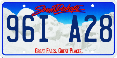 SD license plate 96IA28
