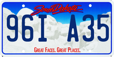 SD license plate 96IA35
