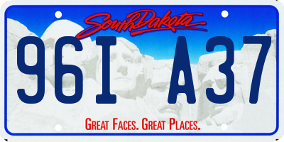 SD license plate 96IA37