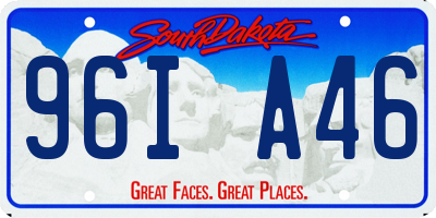 SD license plate 96IA46