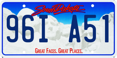 SD license plate 96IA51