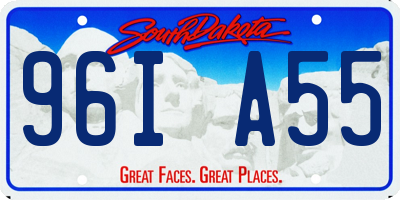 SD license plate 96IA55