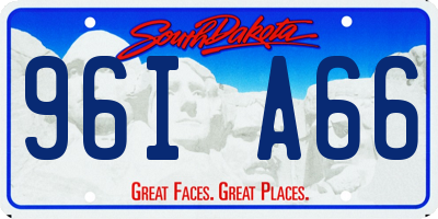 SD license plate 96IA66