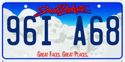 SD license plate 96IA68