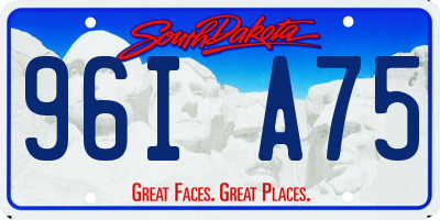 SD license plate 96IA75