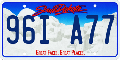 SD license plate 96IA77