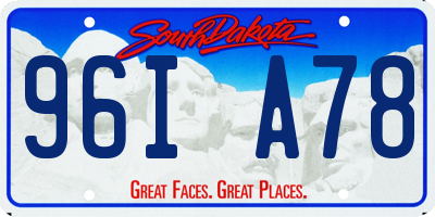 SD license plate 96IA78
