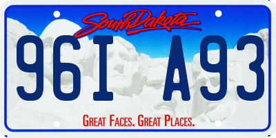 SD license plate 96IA93