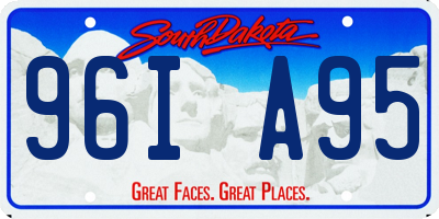 SD license plate 96IA95