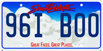 SD license plate 96IB00