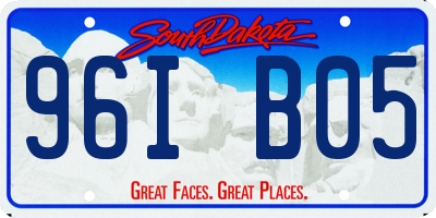SD license plate 96IB05