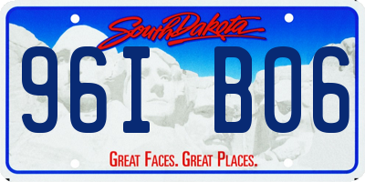 SD license plate 96IB06