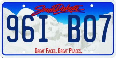 SD license plate 96IB07