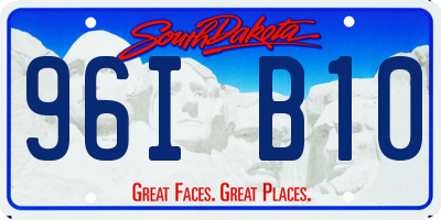 SD license plate 96IB10