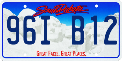 SD license plate 96IB12