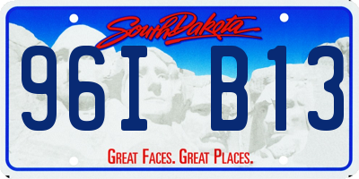 SD license plate 96IB13
