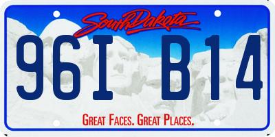 SD license plate 96IB14