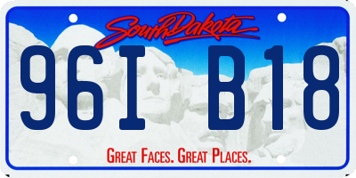 SD license plate 96IB18