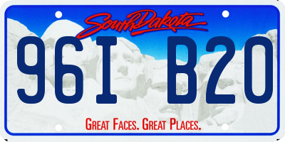 SD license plate 96IB20