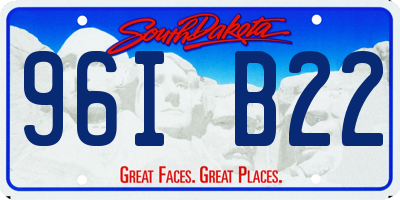 SD license plate 96IB22