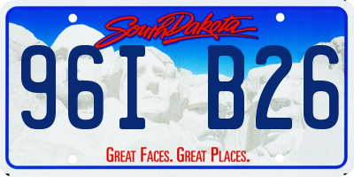 SD license plate 96IB26