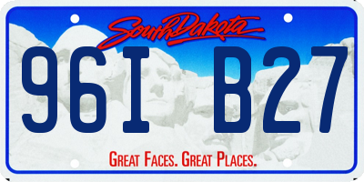 SD license plate 96IB27