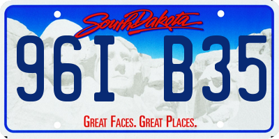 SD license plate 96IB35