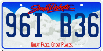 SD license plate 96IB36