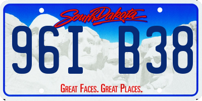 SD license plate 96IB38
